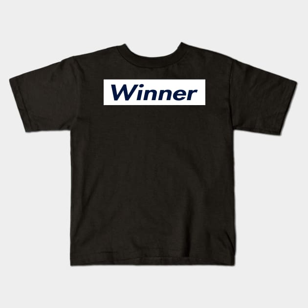 SUPER WINNER LOGO Kids T-Shirt by LAVA-ROMA-NOVA